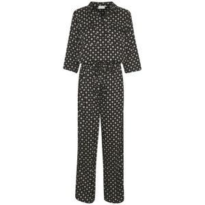 Kaffe, Jumpsuits & Playsuits, Dames, Zwart, L, Zwart Stropdas/Punt Jumpsuit Broek