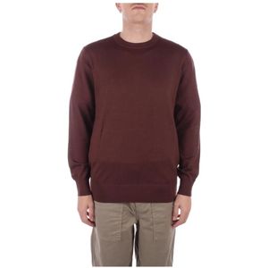 Saint Barth, Truien, Heren, Bruin, M, Wol, Bruine Logo Sweater Regular Fit