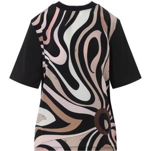 Emilio Pucci, Tops, Dames, Veelkleurig, M, Katoen, Stijlvol Katoenen T-shirt voor Mannen en Vrouwen