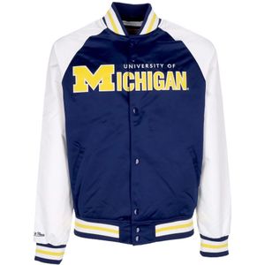 Mitchell & Ness, Jassen, Heren, Blauw, S, Wol, Bomber Jassen
