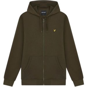 Lyle & Scott, Sweatshirts & Hoodies, Heren, Groen, M, Katoen, Geborduurd Logo Katoenen Sweatshirt