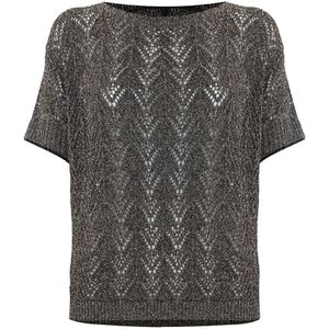 Kocca, Truien, Dames, Bruin, XL, Rondgebreide trui