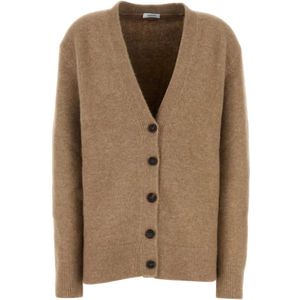 Salvatore Ferragamo, Truien, Dames, Bruin, S, Nylon, Alpaca Blend Oversized Vest