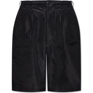 Comme des Garçons, Korte broeken, Heren, Zwart, XS, Polyester, Logo shorts