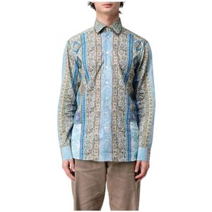 Etro, Overhemden, Heren, Veelkleurig, L, Multicolor Paisley Print Overhemd