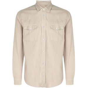 Dondup, Overhemden, Heren, Beige, M, Rode Shirt Uc 300R-Cs 0103-018