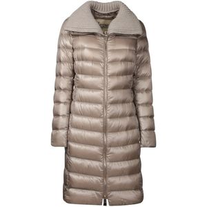 Herno, Mantels, Dames, Bruin, M, Beige Jas voor Vrouwen Aw 24