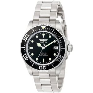 Invicta, Accessoires, Heren, Grijs, ONE Size, Automatisch Roestvrijstalen Analoog Horloge