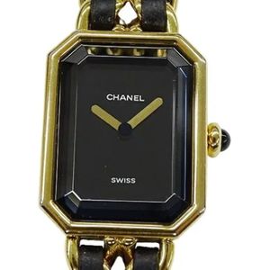 Chanel Vintage, Pre-owned, Dames, Zwart, ONE Size, Pre-owned Glass watches