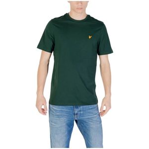 Lyle & Scott, Tops, Heren, Groen, XS, Katoen, Groen Katoenen T-shirt