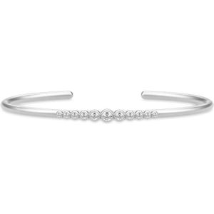 Julie Sandlau, Accessoires, Dames, Grijs, S/M, Satijn, Grace Bangle - Rhodium