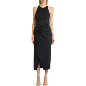 Marella, Kleedjes, Dames, Zwart, M, Katoen, Elegante Zwarte Jurk