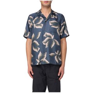 Dries Van Noten, Overhemden, Heren, Veelkleurig, XL, Oranje Bloemen Zijden Overhemd