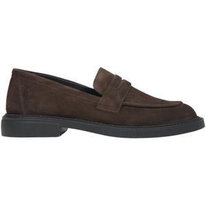 Estro, Schoenen, Dames, Bruin, 39 EU, Donkerbruine Penny Loafers