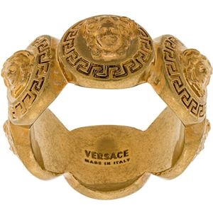 Versace, Accessoires, Dames, Geel, 50 MM, Gouden Medusa Munt Messing Sieraden