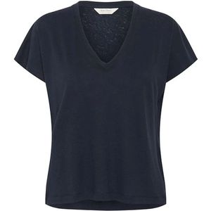 Part Two, Tops, Dames, Zwart, S, Katoen, V-Neck Tee After Midnight