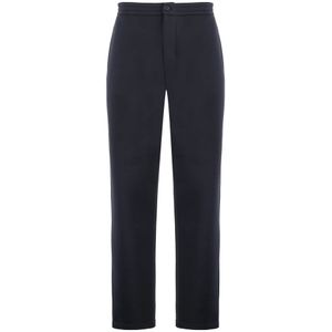 Giorgio Armani, Broeken, Heren, Blauw, M, Katoen, Jerseybroek van katoenmix
