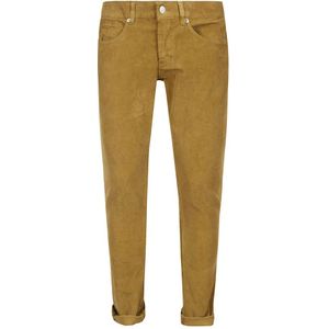Dondup, Broeken, Heren, Beige, W35, Katoen, Slim Fit Broeken