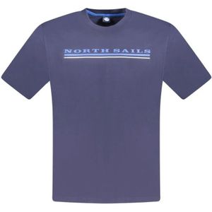 North Sails, Tops, Heren, Paars, S, Katoen, Blauw Katoen Heren T-Shirt