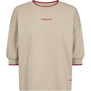 MOS Mosh, Sweatshirts & Hoodies, Dames, Grijs, M, Katoen, Veergrijs 3/4 Mouw Sweatshirt