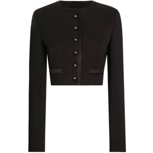 Dolce & Gabbana, Jassen, Dames, Zwart, S, Zwarte Herenjassen