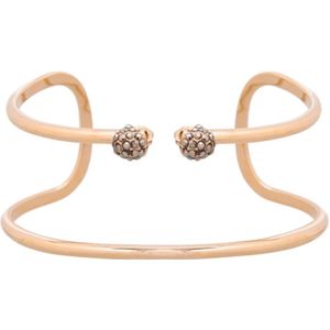 Alexander McQueen, Accessoires, Dames, Geel, S, Skull Thin Raw Armband Goud