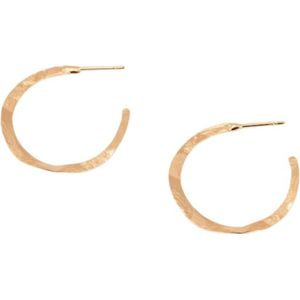 Malababa, Accessoires, Dames, Geel, ONE Size, Vergulde messing Hoop Oorbellen