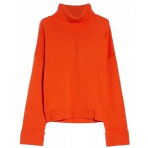 Pennyblack, Truien, Dames, Oranje, L, Wol, Wollen trui met uniek voorontwerp