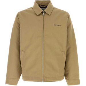 Carhartt Wip, Jassen, Heren, Beige, L, Canvas Module Script Jas