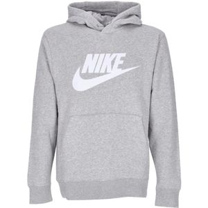 Nike, Sweatshirts & Hoodies, Heren, Grijs, 4Xl, Katoen, Club Hoodie Pullover Sweatshirt met Lange Mouwen
