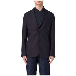 Paul Smith, Jassen, Heren, Blauw, XL, Blauwe Blazer met Zakken