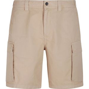 Woolrich, Korte broeken, Heren, Beige, W36, Katoen, Cargo Shorts van Gabardine Stof