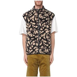 Gramicci, Jassen, Heren, Veelkleurig, S, Polyester, Gedrukte hoge hals vest