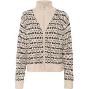 Part Two, Truien, Dames, Beige, M, Navy Jacquard Gebreid Vest