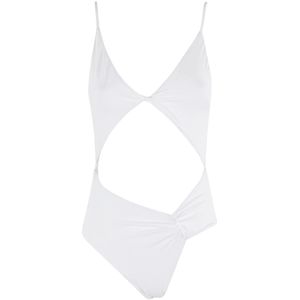 Federica Tosi, Badkleding, Dames, Wit, S, Witte Twist Badpak