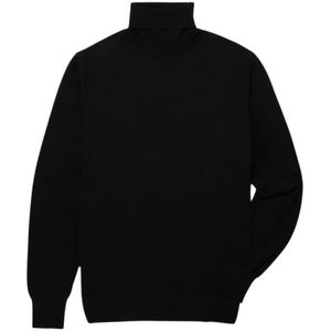 Brooks Brothers, Truien, Heren, Zwart, S, Wol, Merino wollen coltrui
