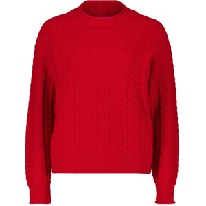 Betty Barclay, Truien, Dames, Rood, XL, Chunky Gebreide Trui met Gestructureerd Ontwerp