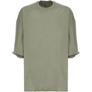Rick Owens, Tops, Heren, Groen, ONE Size, Katoen, Tommy T-shirt