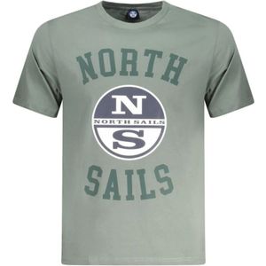 North Sails, Tops, Heren, Groen, 2Xl, Katoen, Nautische Geest Katoenen Heren T-Shirt