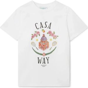 Casablanca, Tops, Heren, Wit, 2Xl, Katoen, Casa Way T-shirt