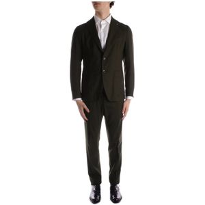 Tagliatore, Pakken, Heren, Groen, M, Katoen, Suit Set