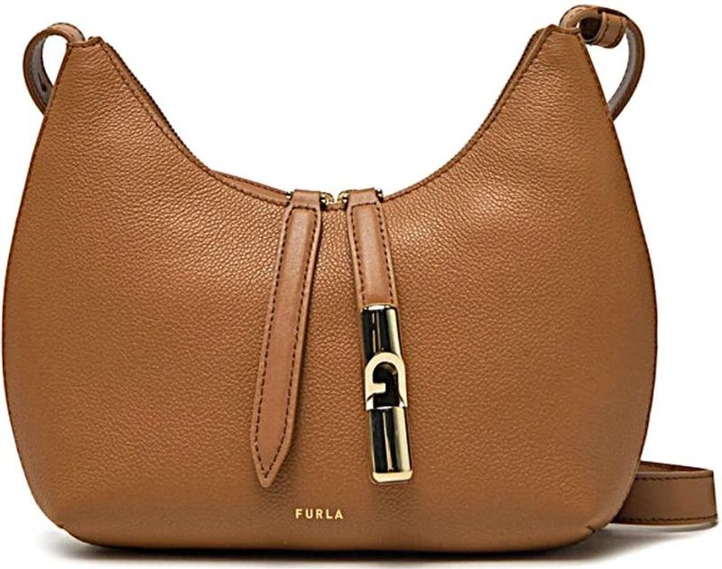 FURLA - GOCCIA S - Clutch - Woestijn Beige - Leer