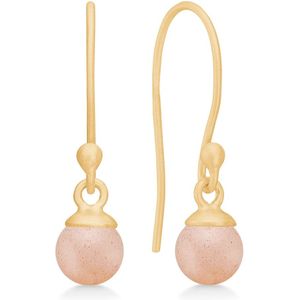 Frk. Lisberg, Accessoires, Dames, Geel, ONE Size, Maansteen Oorbellen 14K Verguld