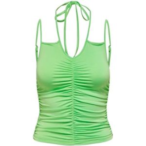 Only, Tops, Dames, Groen, XS, Polyester, Mouwloze Zomergroene Top met Ruche