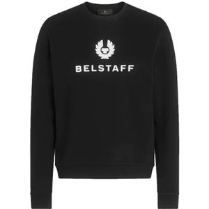 Belstaff, Sweatshirts & Hoodies, Heren, Zwart, L, Katoen, Signature Crewneck Sweatshirt in Zwart