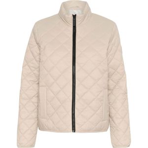 Kaffe, Jassen, Dames, Grijs, 2Xl, Gewatteerde Veergrijze Jas