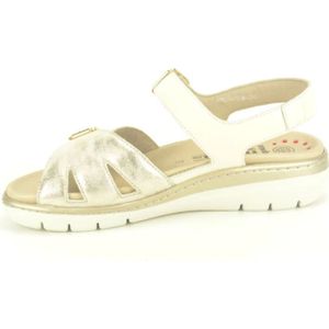 Mephisto, Schoenen, Dames, Beige, 37 EU, Beige Goud Sandaal met Velcro Band
