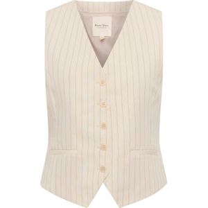 Part Two, Jassen, Dames, Beige, 2Xl, Gestreepte Vest Whitecap Gray