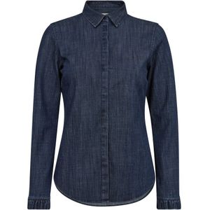 MOS Mosh, Blouses & Shirts, Dames, Blauw, L, Denim, Denim Flip Shirt Donkerblauw