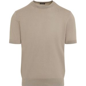 Ermenegildo Zegna, Truien, Heren, Beige, XL, Katoen, Neutrale Katoenen Trui Ss 25